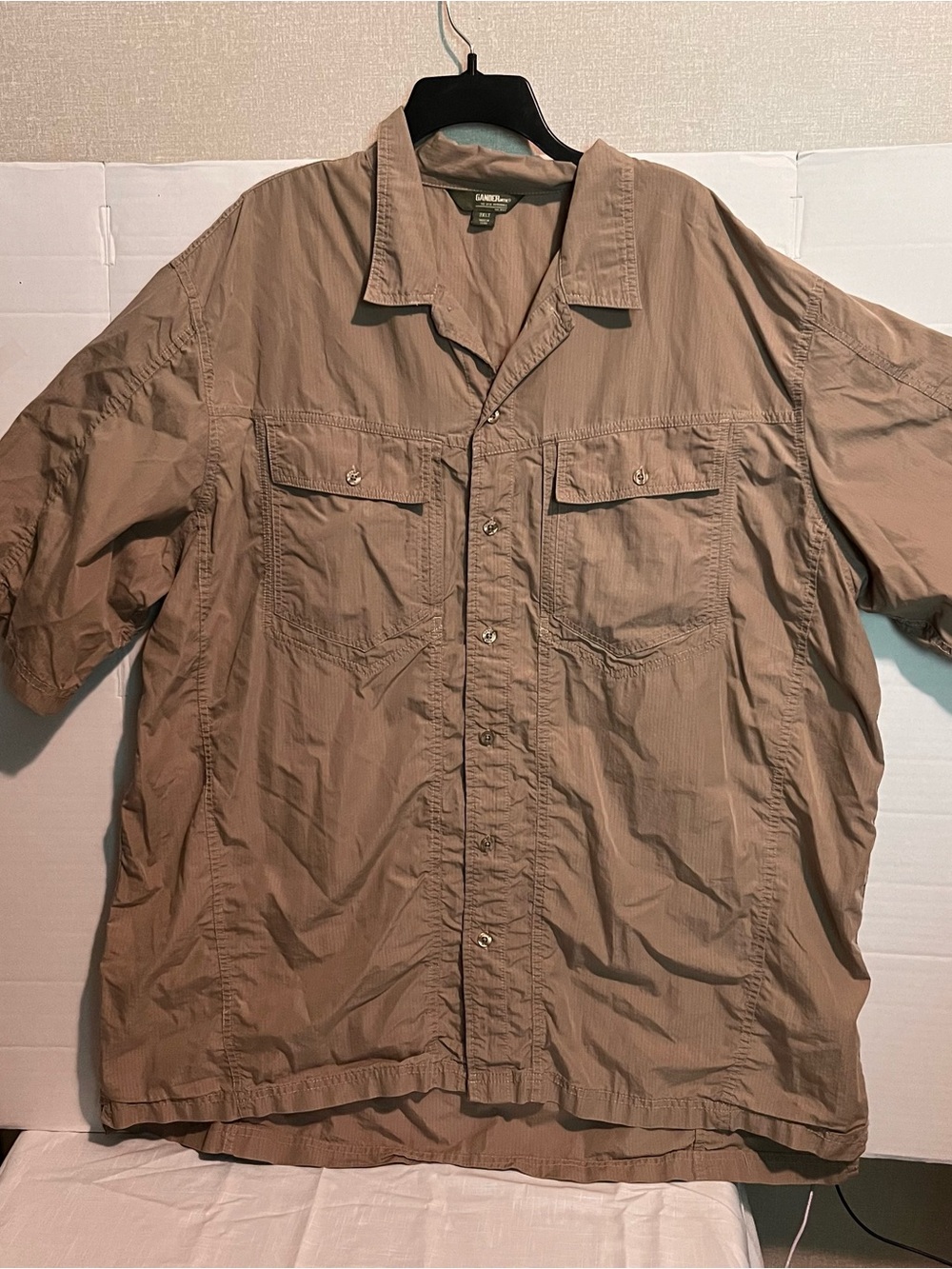 Gander Mountain Men's Short-Sleeve Button-Down Shirt - Tan